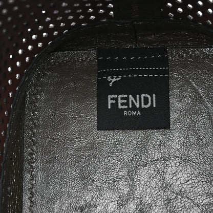 Fendi Vitello Liberty Glossy Lambskin F is Fendi Perforated Mini Mon Tresor Bucket Bag White Ice Rust Maya 5 of 14