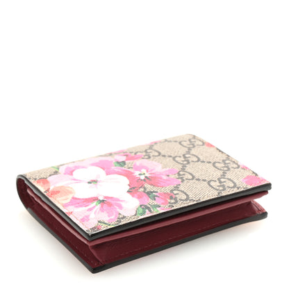 Gucci GG Supreme Monogram Blooms Card Case Beige Multicolor Dry Rose 4 of 8