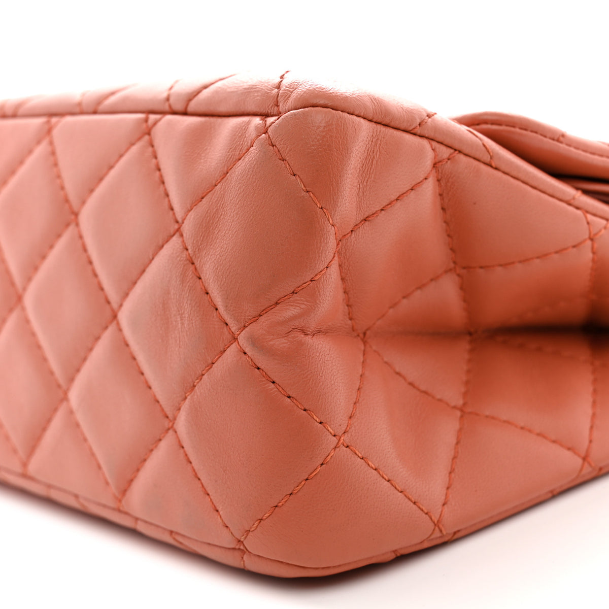 Chanel Lambskin Quilted 2.55 Reissue 227 Flap Orange 10 of 11
