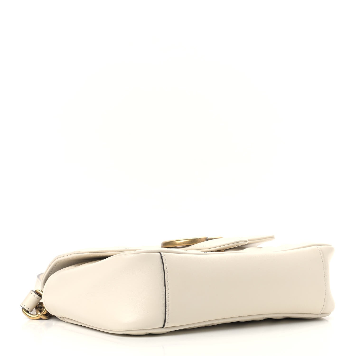 Gucci Calfskin Matelasse Mini GG Marmont Shoulder Bag White 4 of 9