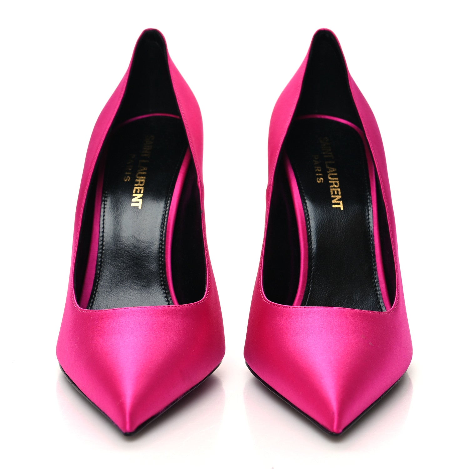 Saint Laurent Satin Instinct Pumps 37.5 Fuchsia 2 of 8