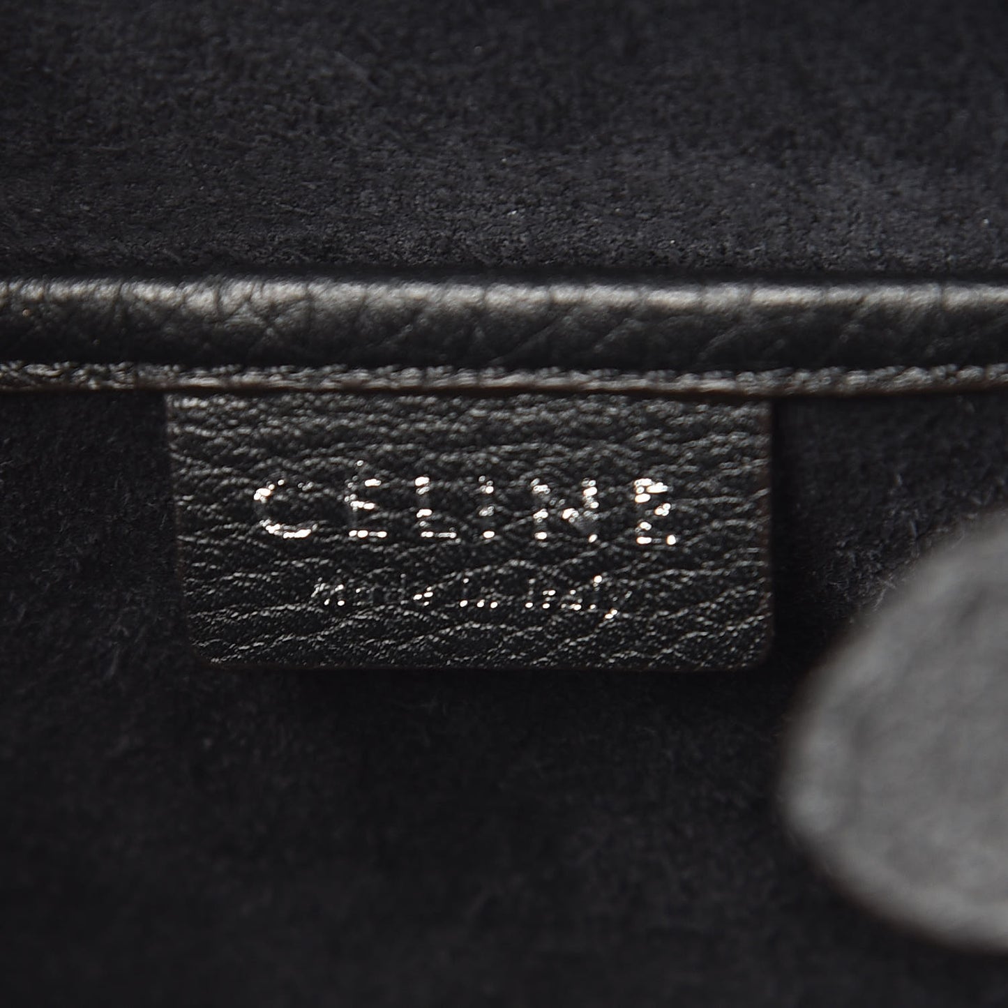 Drummed Calfskin Nano Luggage Black