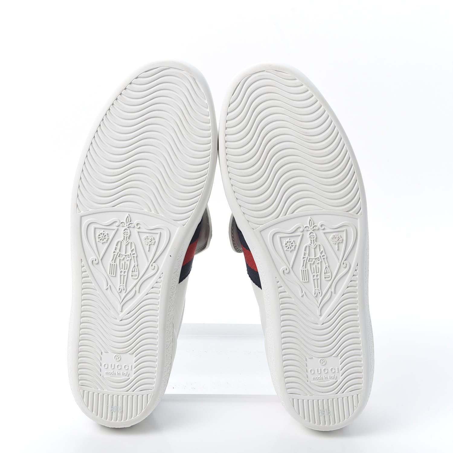 Gucci Calfskin Ayers Web Blind for Love Embroidered Womens Ace Sneakers 36.5 White 5 of 10