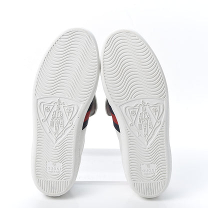 Gucci Calfskin Ayers Web Blind for Love Embroidered Womens Ace Sneakers 36.5 White 5 of 10