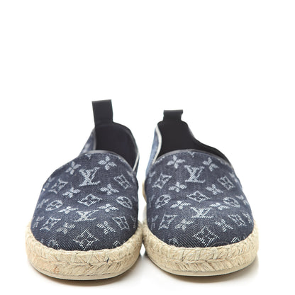 Louis Vuitton Monogram Denim Waterfall Espadrille 36.5 Marine 2 of 10