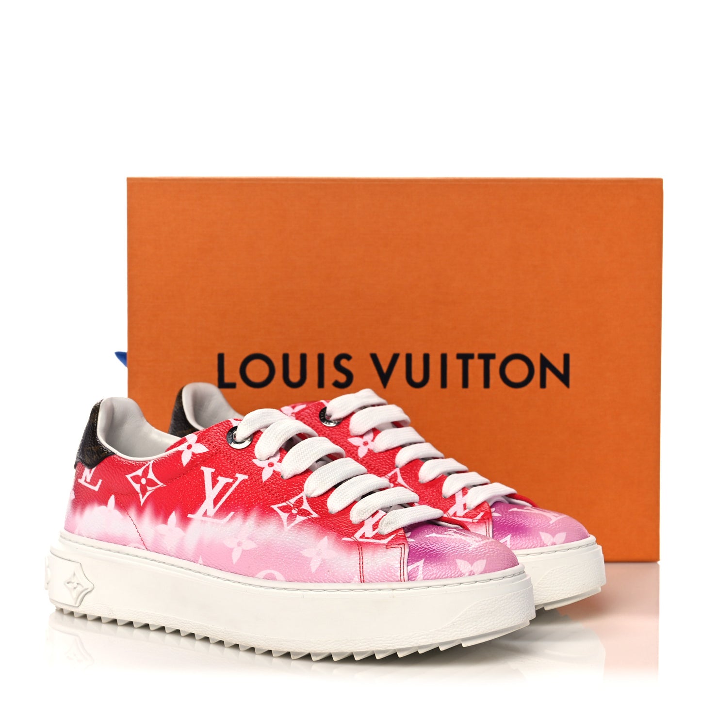 Monogram Escale Time Out Sneakers 36 Red