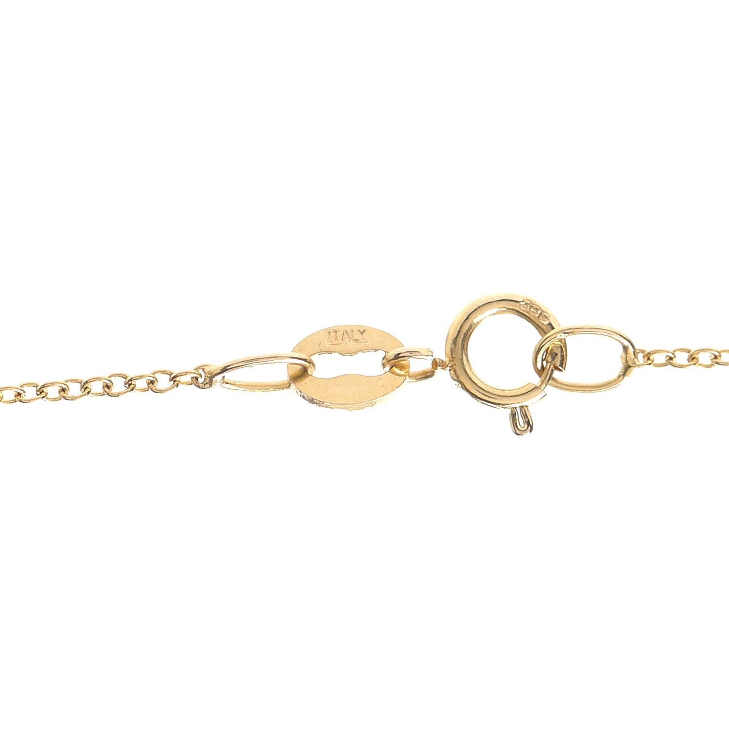 Jennifer Meyer 18K Yellow Gold Diamond Letter T Disc Necklace 4 of 5