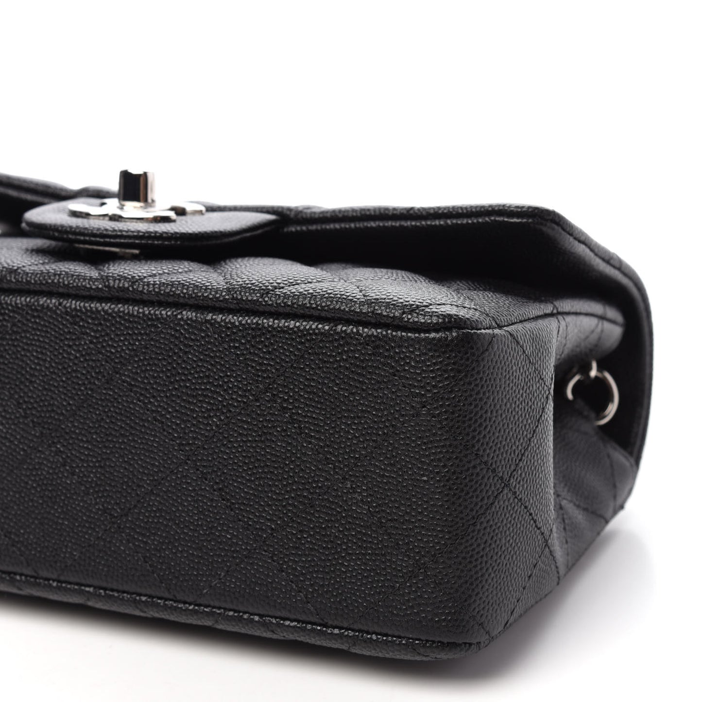 Caviar Quilted Mini Rectangular Flap Black