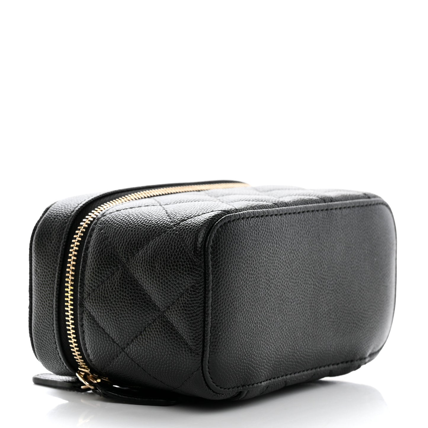 Caviar Quilted Watch Case Black