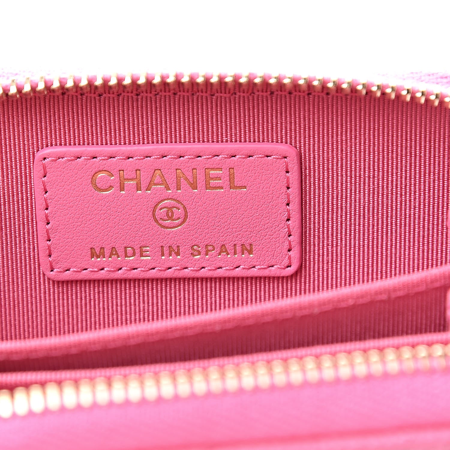Chanel Caviar Quilted Zip Coin Purse Pink 6 of 8