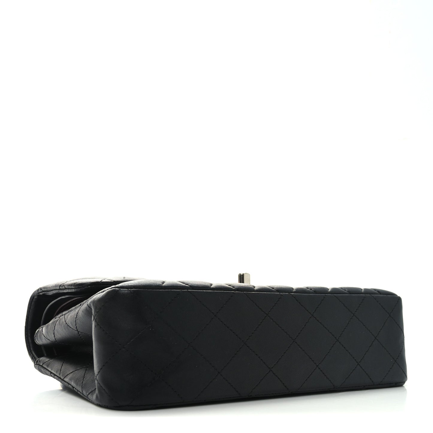 Lambskin Quilted Small Double Flap Black