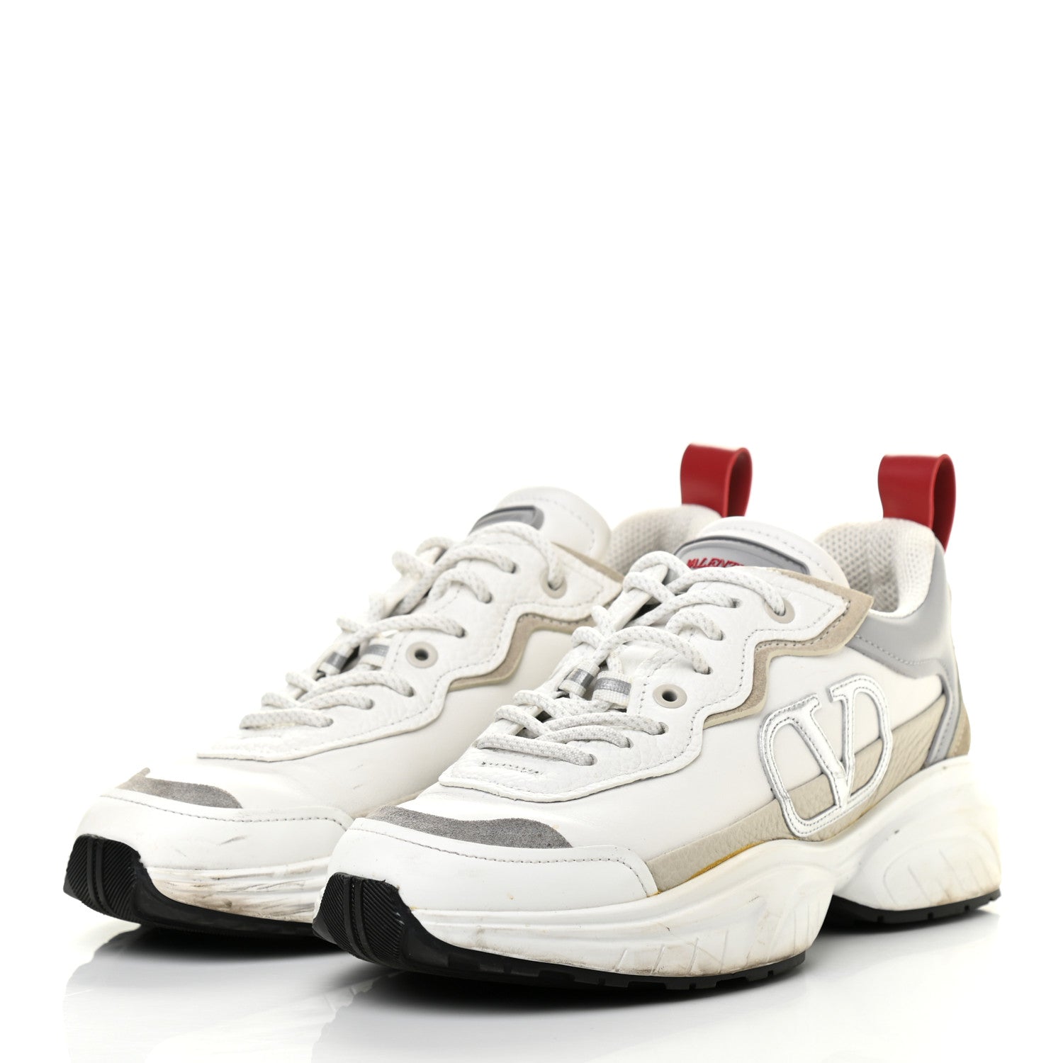 Valentino Garavani Calfskin Split Shegoes Sneakers 36.5 Ghiaccio White 3 of 14