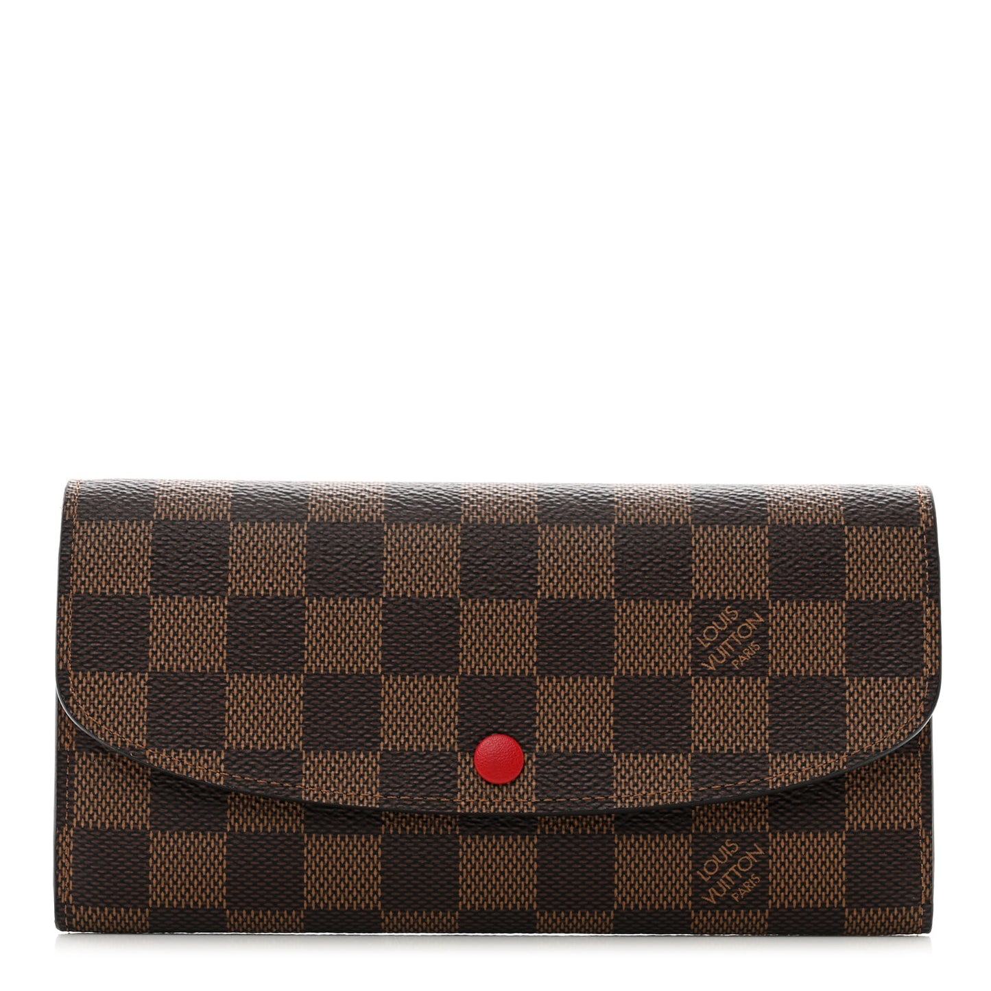 Damier Ebene Emilie Wallet Red