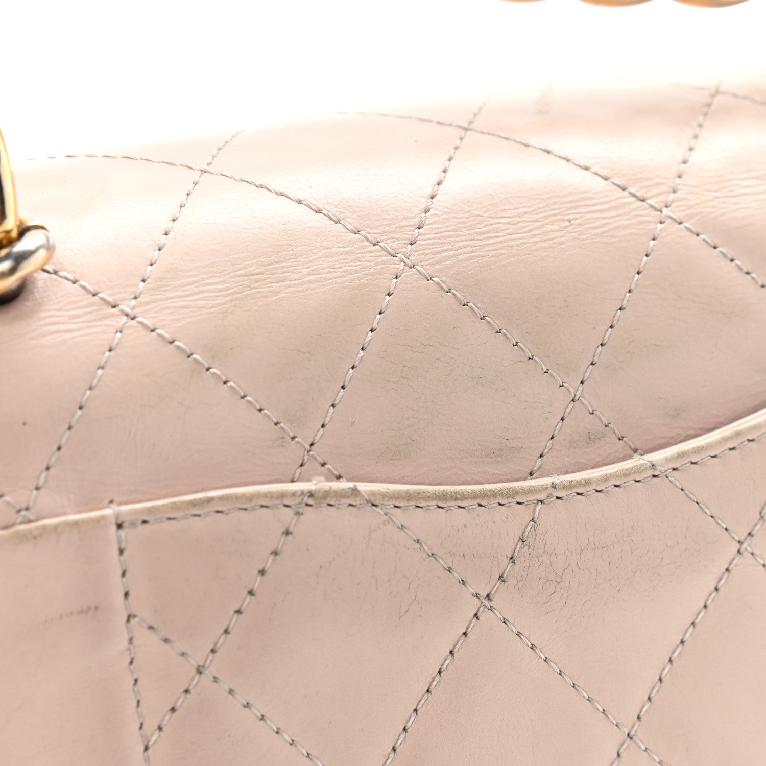 Chanel Glazed Calfskin Quilted Mini Straight Lined Flap Beige 14 of 16