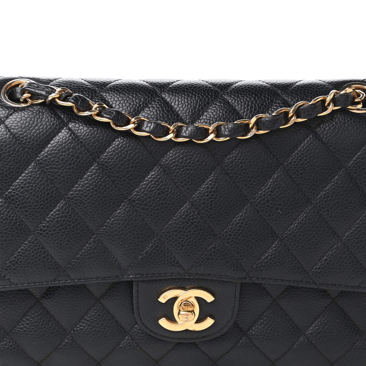 Chanel Caviar Quilted Medium Double Flap Black 10 of 10