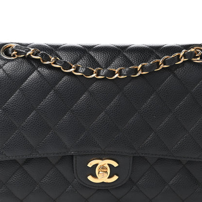 Chanel Caviar Quilted Medium Double Flap Black 10 of 10