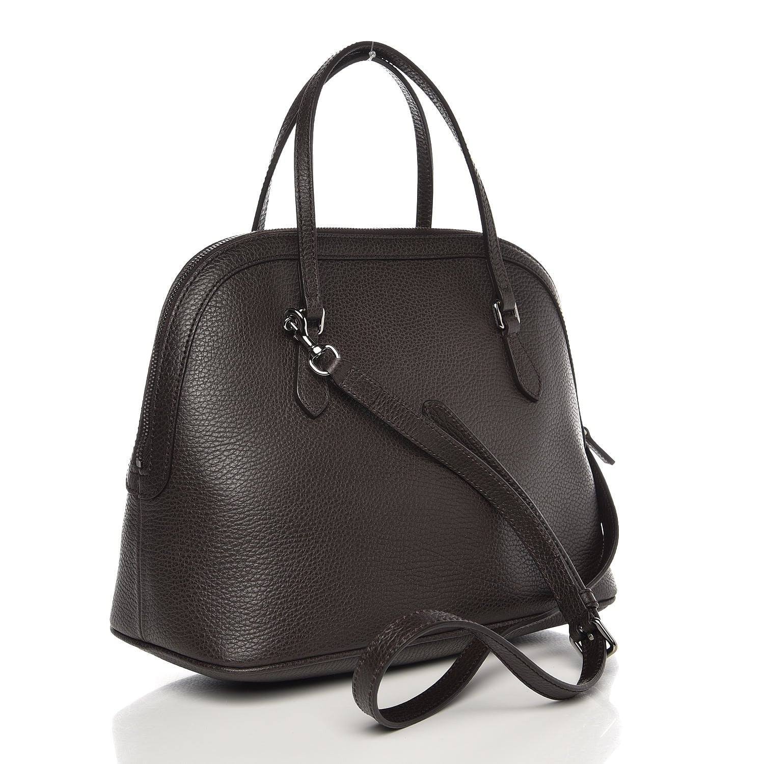 Gucci Calfskin Medium Dome Bag Dark Brown 4 of 9