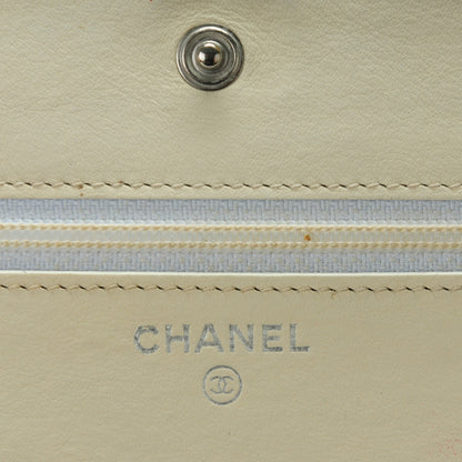 Chanel Caviar Sevruga Wallet On Chain WOC White 6 of 7