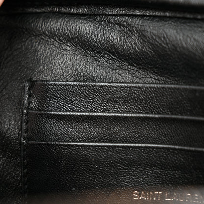 Saint Laurent Grain De Poudre Matelasse Monochrome Monogram Mini Lou Camera Bag Black 11 of 12