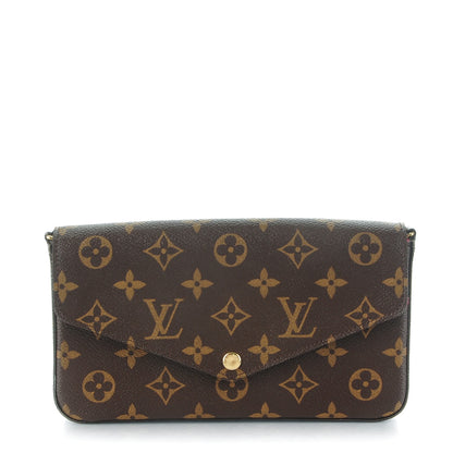 Louis Vuitton Monogram Pochette Felicie Chain Wallet Fuchsia 1 of 8