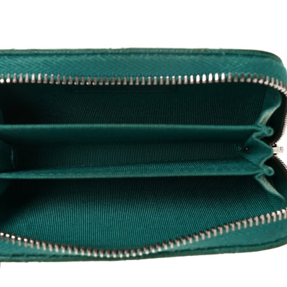 Chanel Caviar Quilted Zip Coin Purse Turquoise 5 of 10
