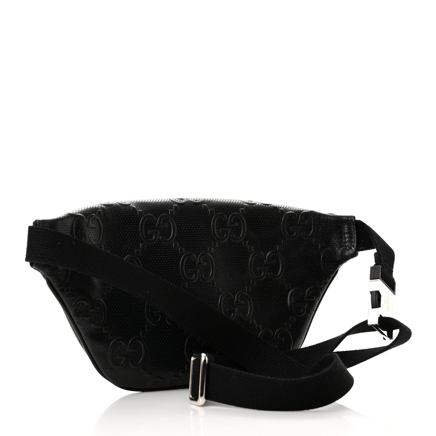 Calfskin GG Tennis Embossed Belt Bag Black