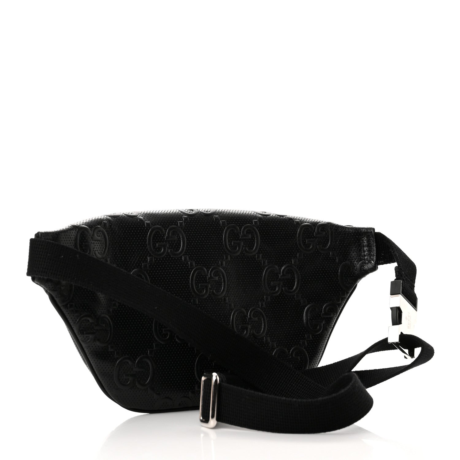 Gucci Calfskin GG Tennis Embossed Belt Bag Black 3 of 10