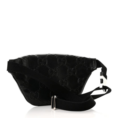 Gucci Calfskin GG Tennis Embossed Belt Bag Black 3 of 10