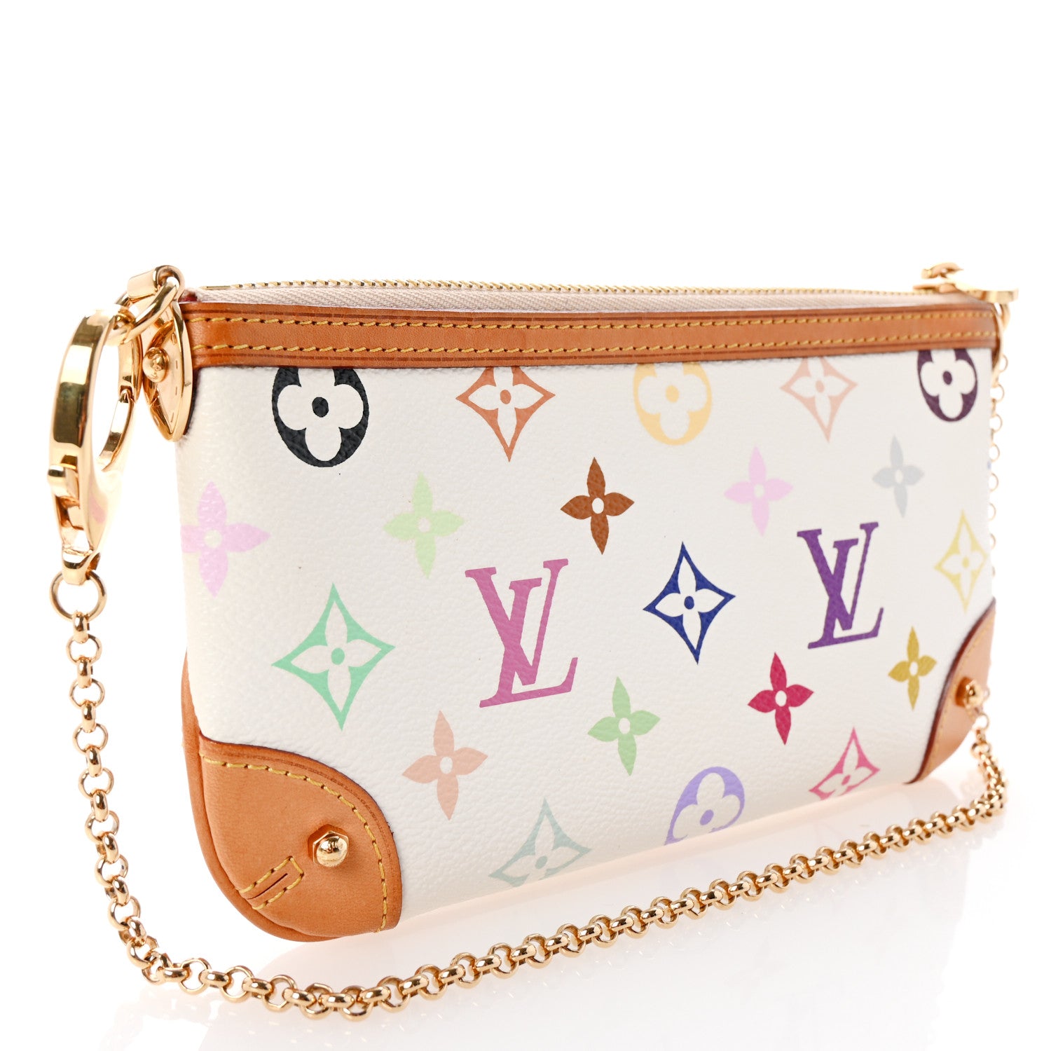 Louis Vuitton Monogram Multicolor Pochette Milla MM White 3 of 10