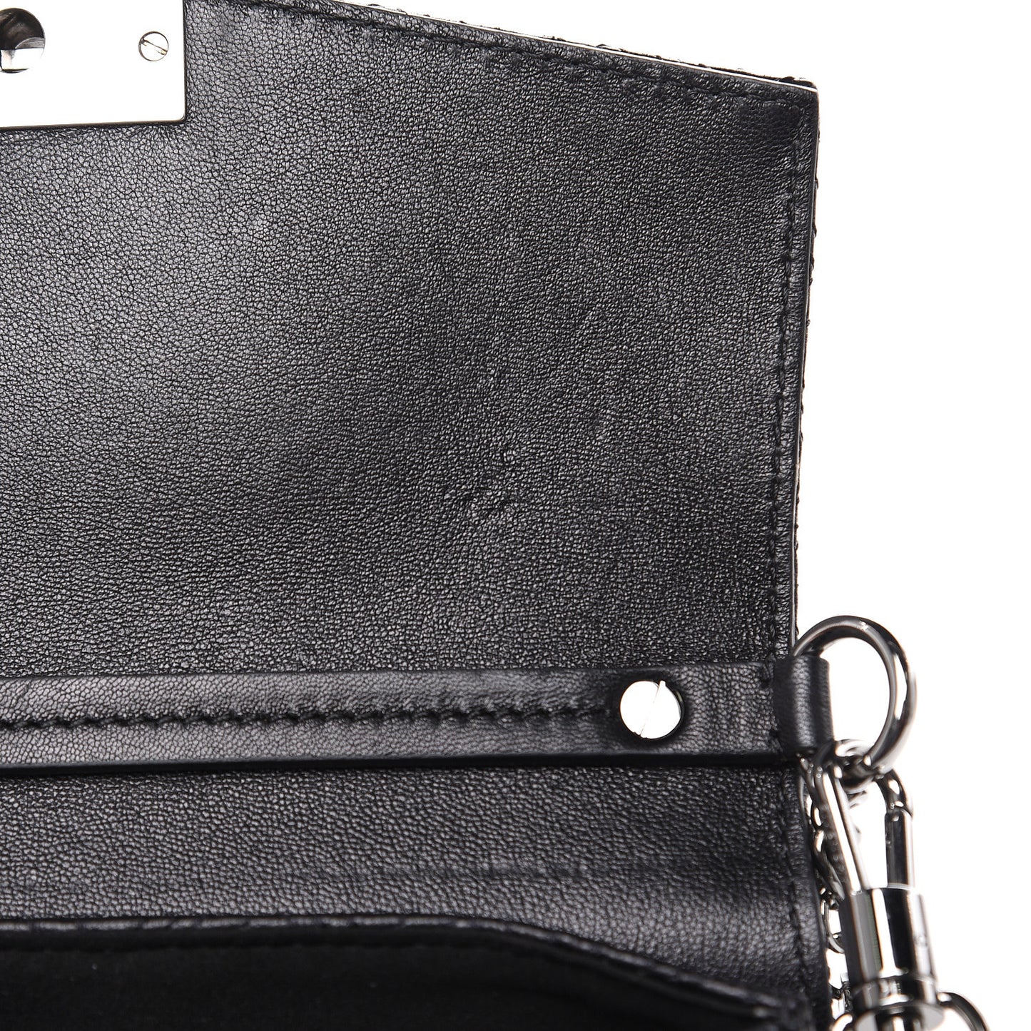 Lambskin Embroidered Studded Small GV3 Shoulder Bag Black