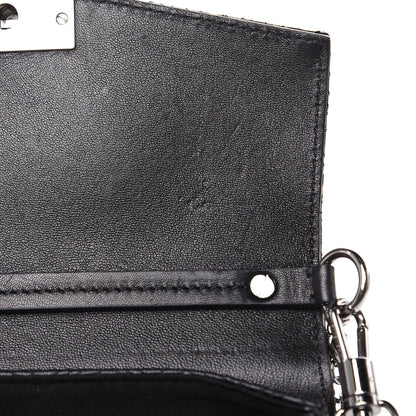 Givenchy Lambskin Embroidered Studded Small GV3 Shoulder Bag Black 12 of 13