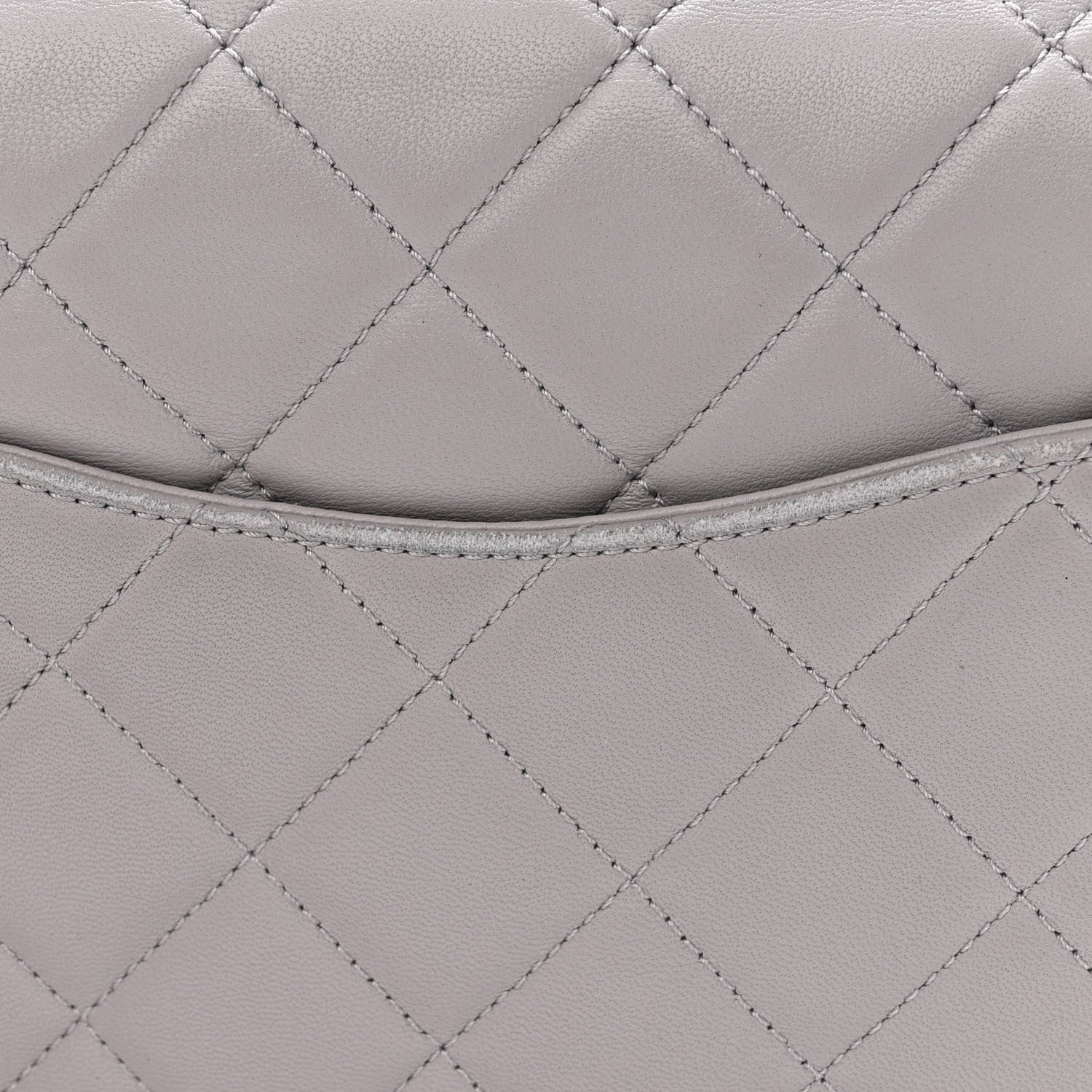 Chanel Lambskin Resin Quilted Flap Grey 11 of 11