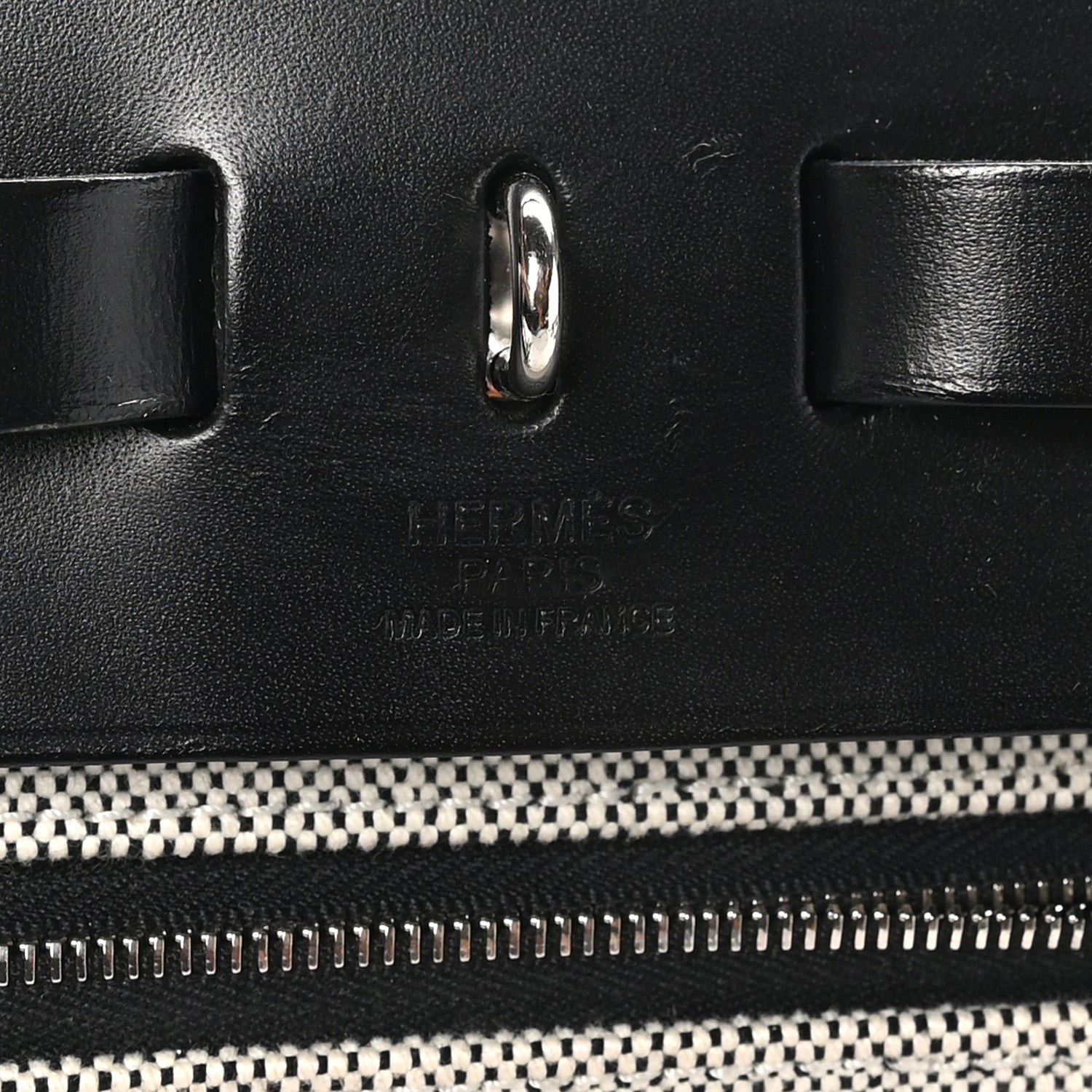 Hermes Toile H Berline Vache Hunter Herbag Zip PM 31 Black Ecru 8 of 13