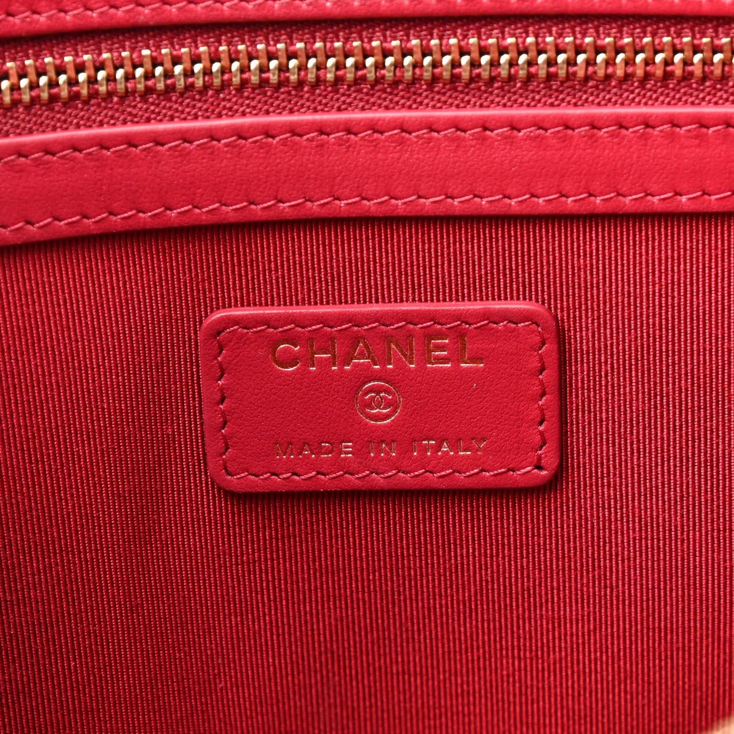 Chanel Goatskin Quilted Large Chanel 19 Cosmetic Case Black 6 of 8