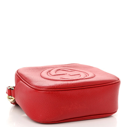 Gucci Pebbled Calfskin Small Soho Disco Bag Tabasco Red 4 of 11