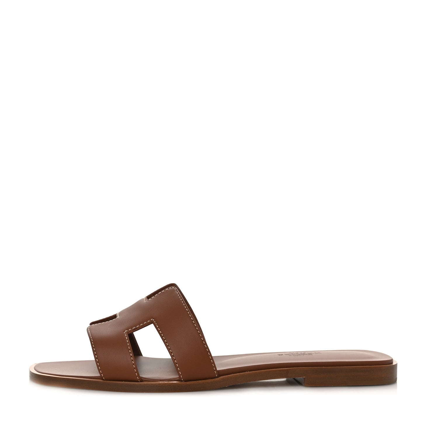 Box Calfskin Oran Sandals 37.5 Gold