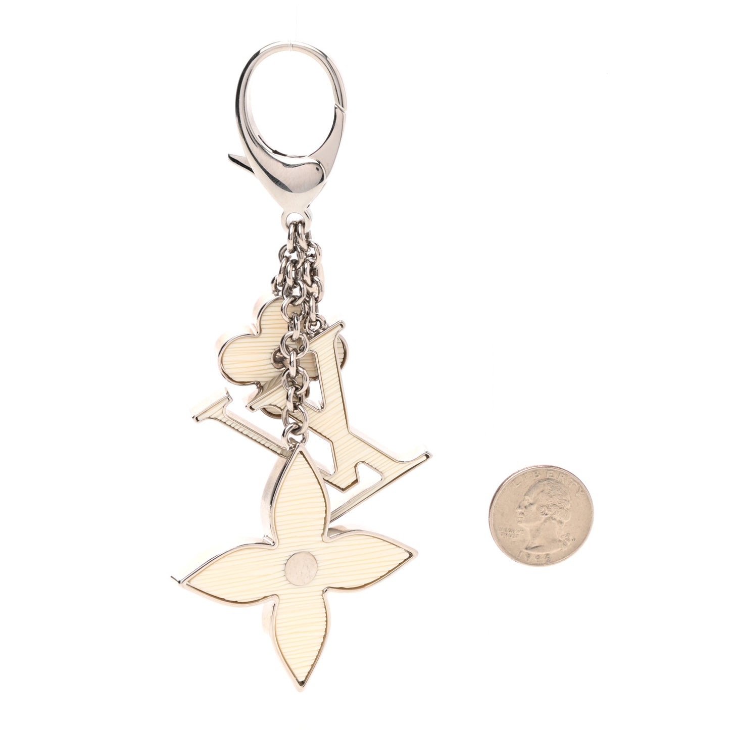 Fleur d Epi Bag Charm Ivory