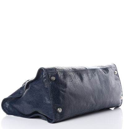 Balenciaga Agneau Giant 12 Silver Hardware Work Bleu Obscur 4 of 13