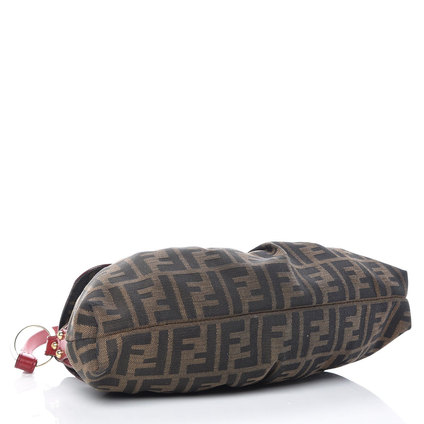 Zucca Cuoio Lucido Small Chef Shoulder Bag Tobacco Rosso Scuro