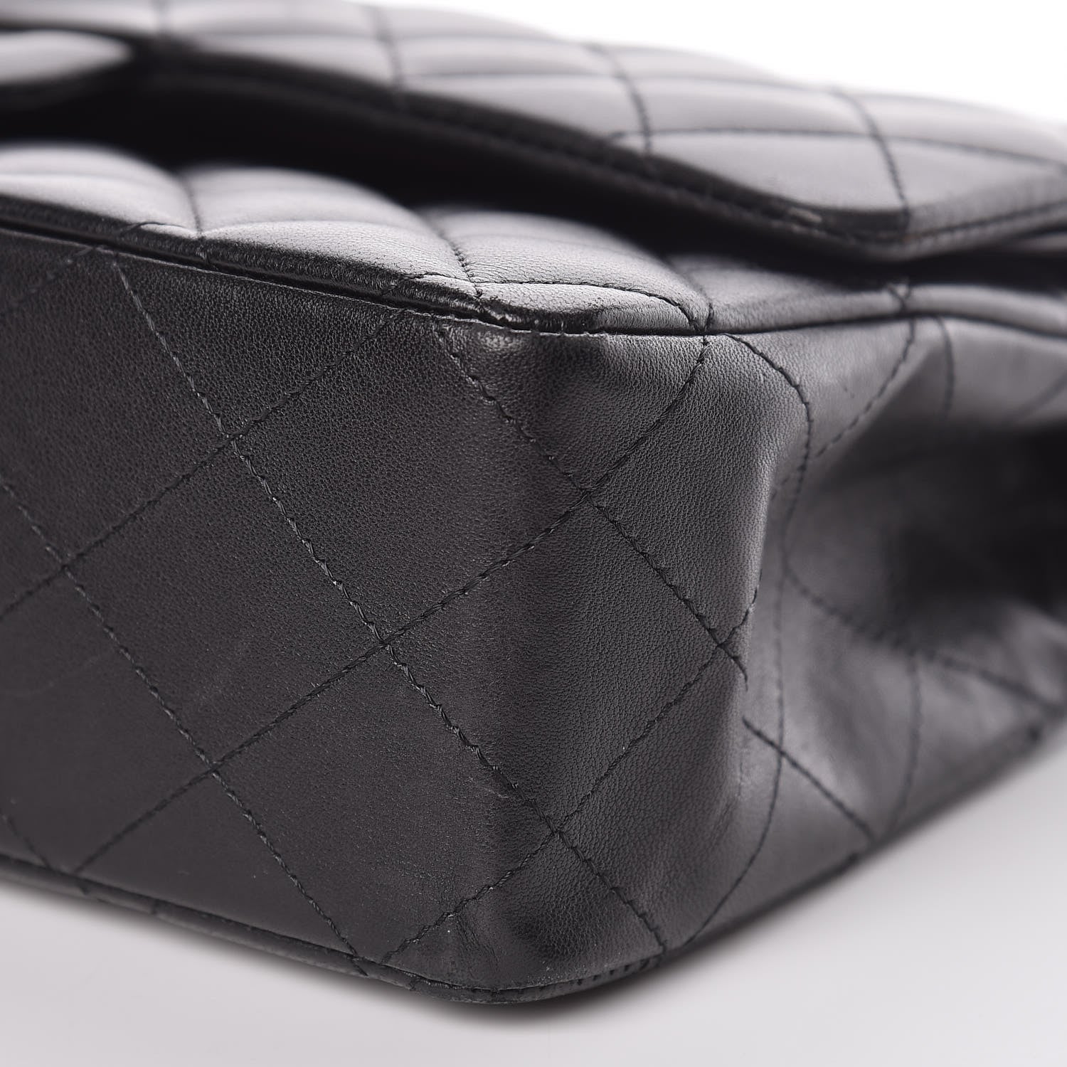 Chanel Lambskin Quilted Medium Double Flap Black 10 of 11