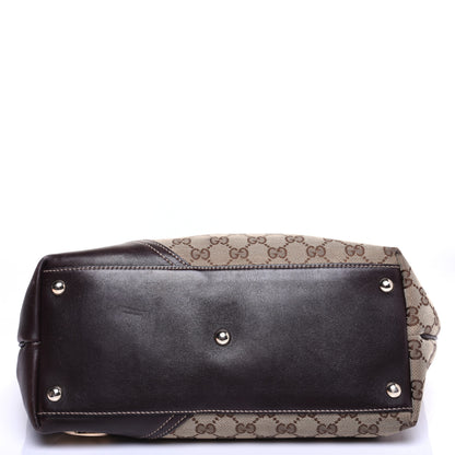 Gucci Monogram Medium New Britt Tote Brown 10 of 12