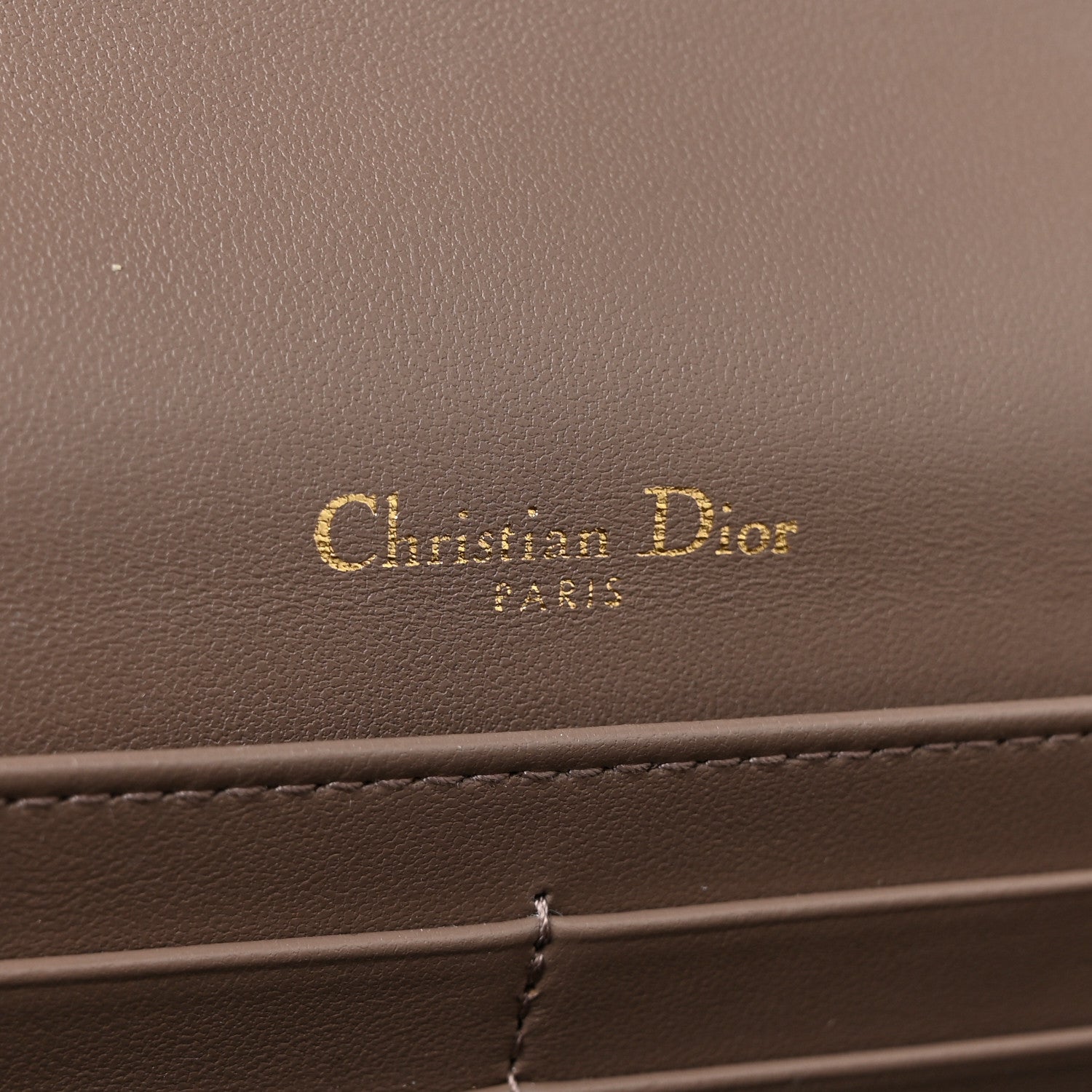 Christian Dior Lambskin Chain Lady Dior Chain Pouch Warm Taupe 6 of 10