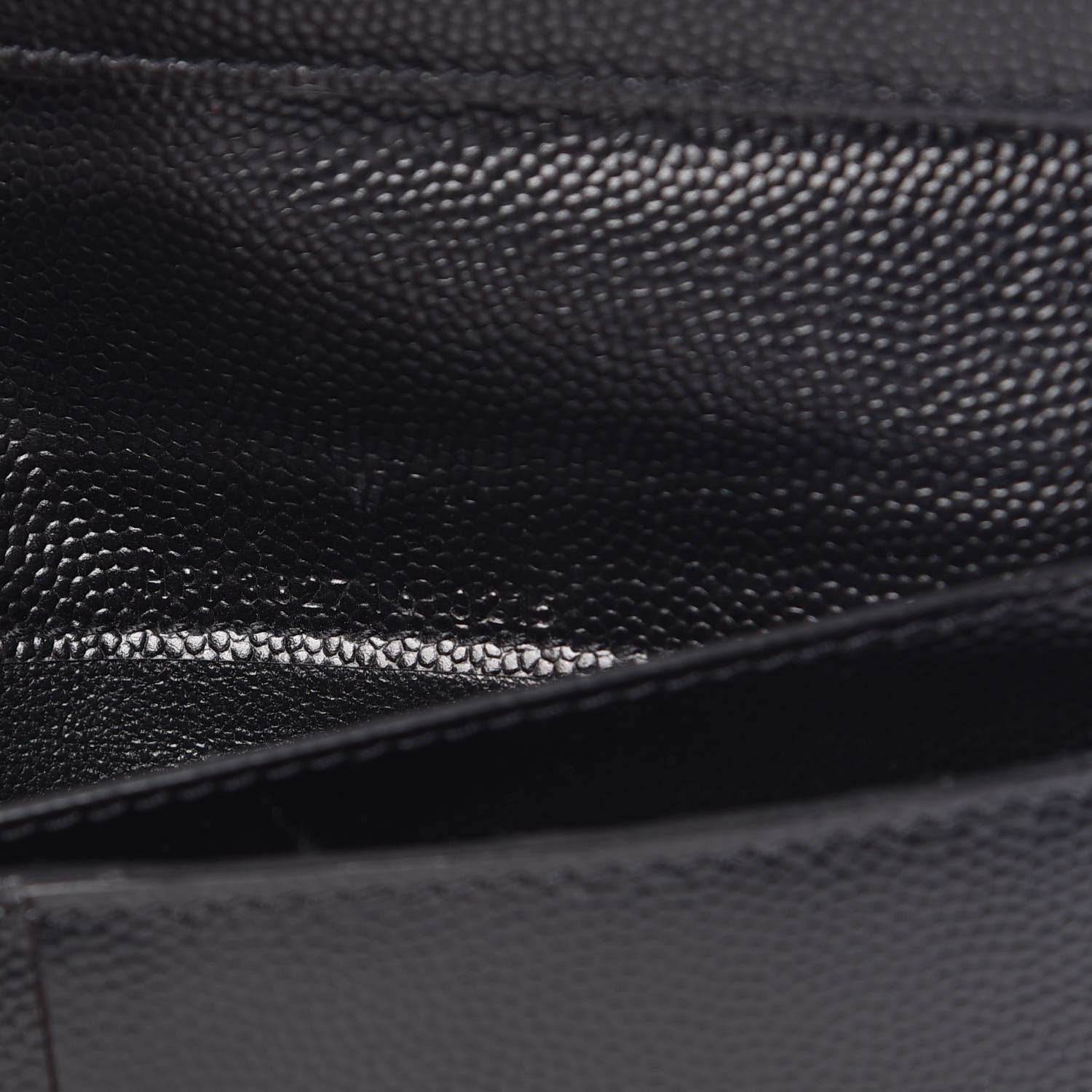 Saint Laurent Grain De Poudre Matelasse Monogram Phone Wallet Black 7 of 11