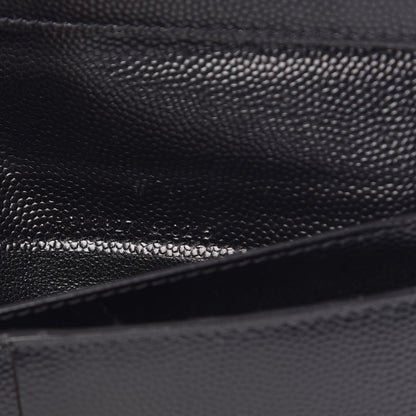 Saint Laurent Grain De Poudre Matelasse Monogram Phone Wallet Black 7 of 11
