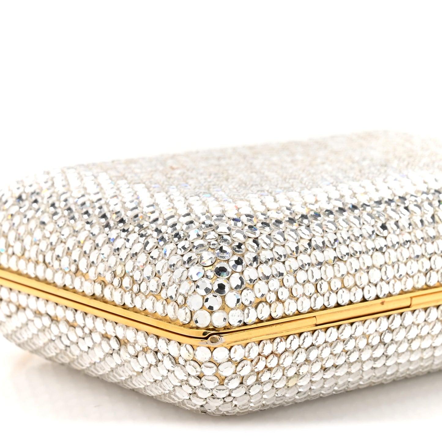 Swarovski Crystal Minaudiere Clutch Silver Gold