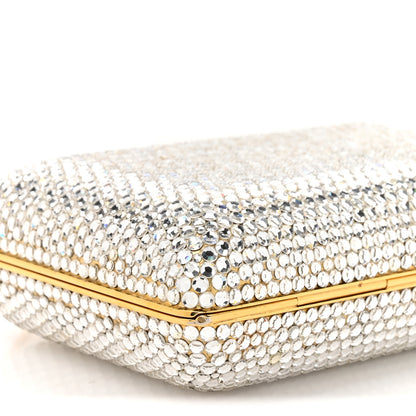 Judith Leiber Swarovski Crystal Minaudiere Clutch Silver Gold 11 of 11