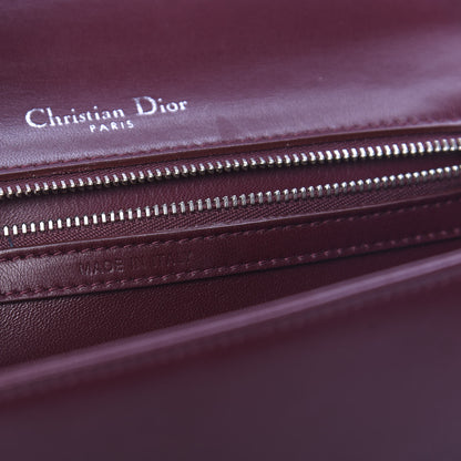 Christian Dior Lambskin Sequin Medium Diorama Flap Bag Plum 7 of 11
