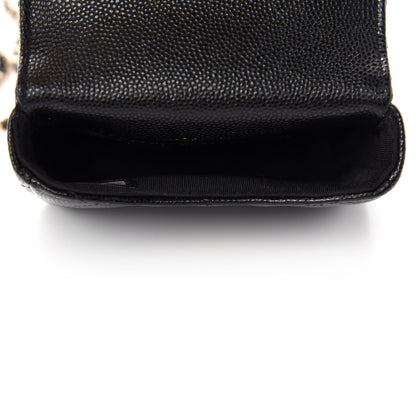 Chanel Caviar Quilted Pearl Card Holder On Chain Black 5 of 12