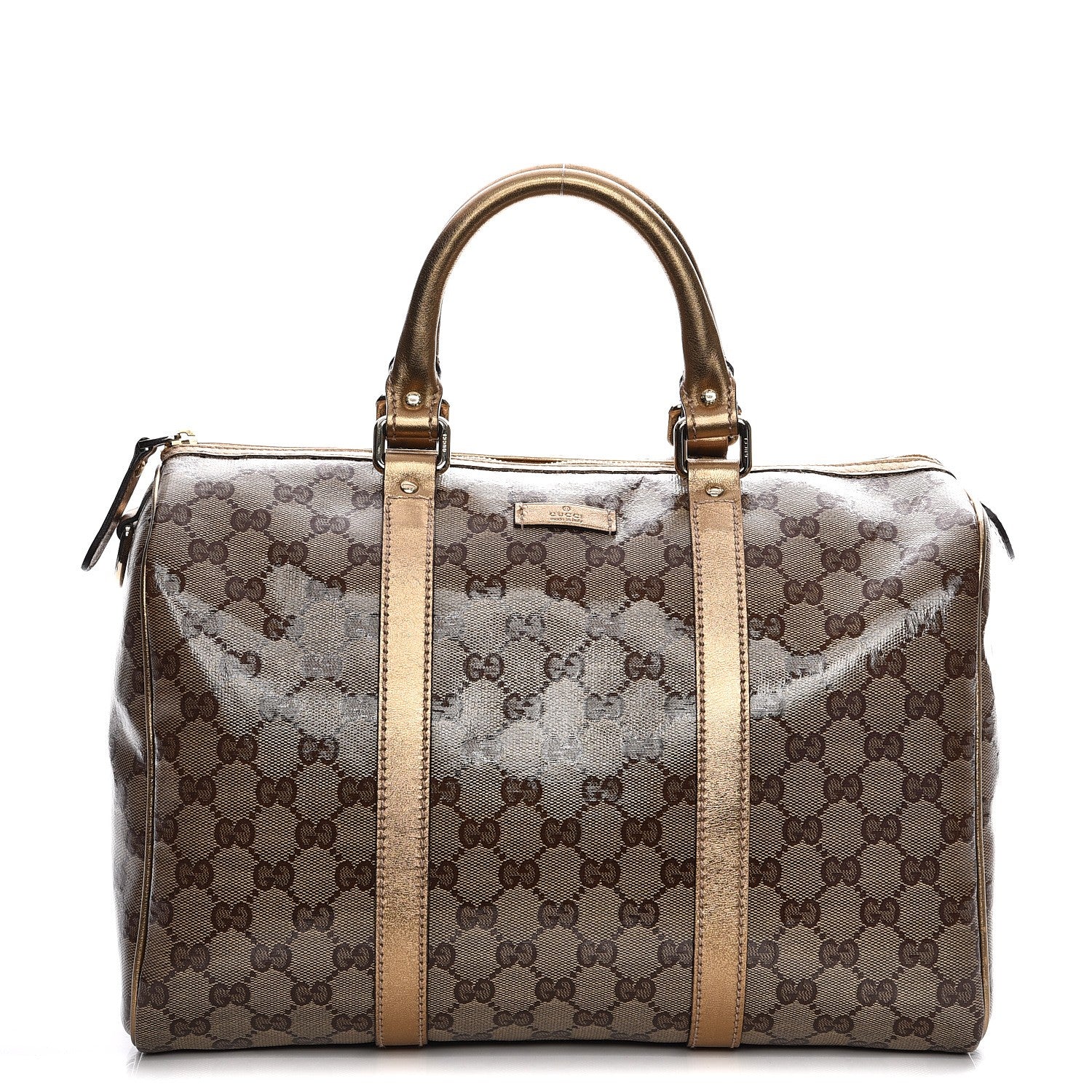 Gucci Crystal Monogram Medium Joy Boston Bronze 1 of 9
