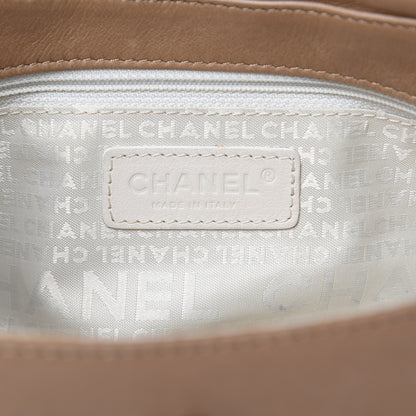 Chanel Lambskin Chain Stitch Clutch Dark Beige 6 of 18